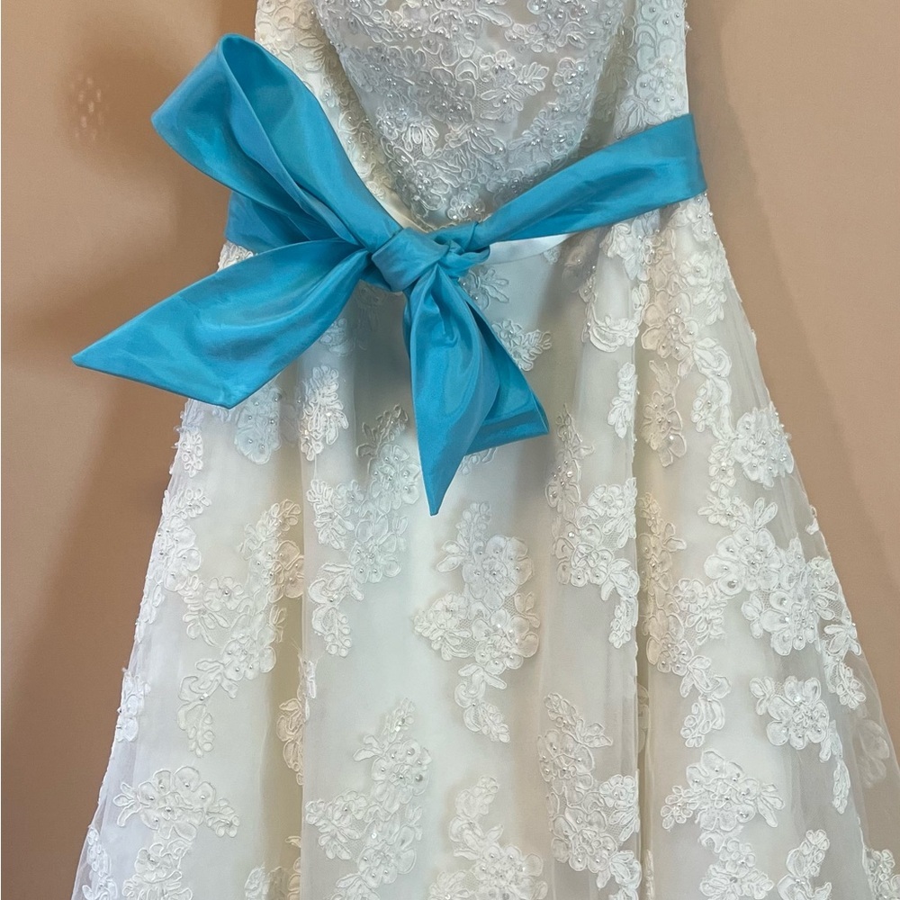 Galina Strapless Bridal or Quinceañera Gown- Midi Length - Picture 12 of 12